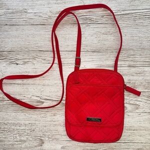 Vera Bradley Mini Hipster Quilted Crossbody iCanyon Sunset Red Silver hardware